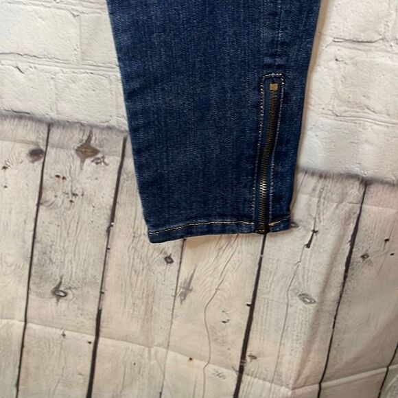 Nine Point Eight Skinny Cropped Jeans zip at ankle size 7 - Picture 3 of 6